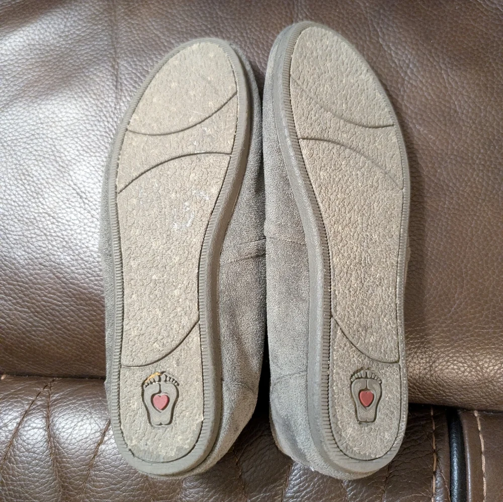 BOBS from Skechers Keep It Cozy Charcoal Plush Slip-On Flats - Women’s 8 Wide